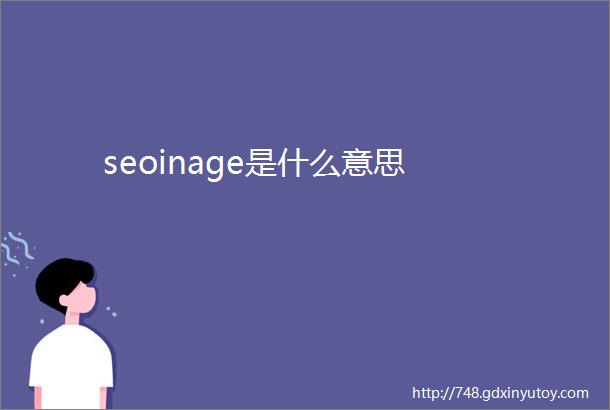 seoinage是什么意思